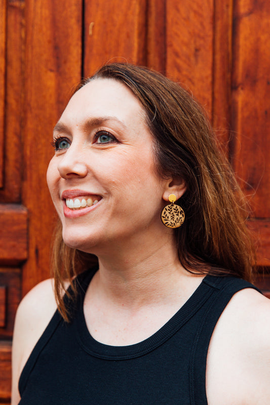 Vine Wooden Earrings