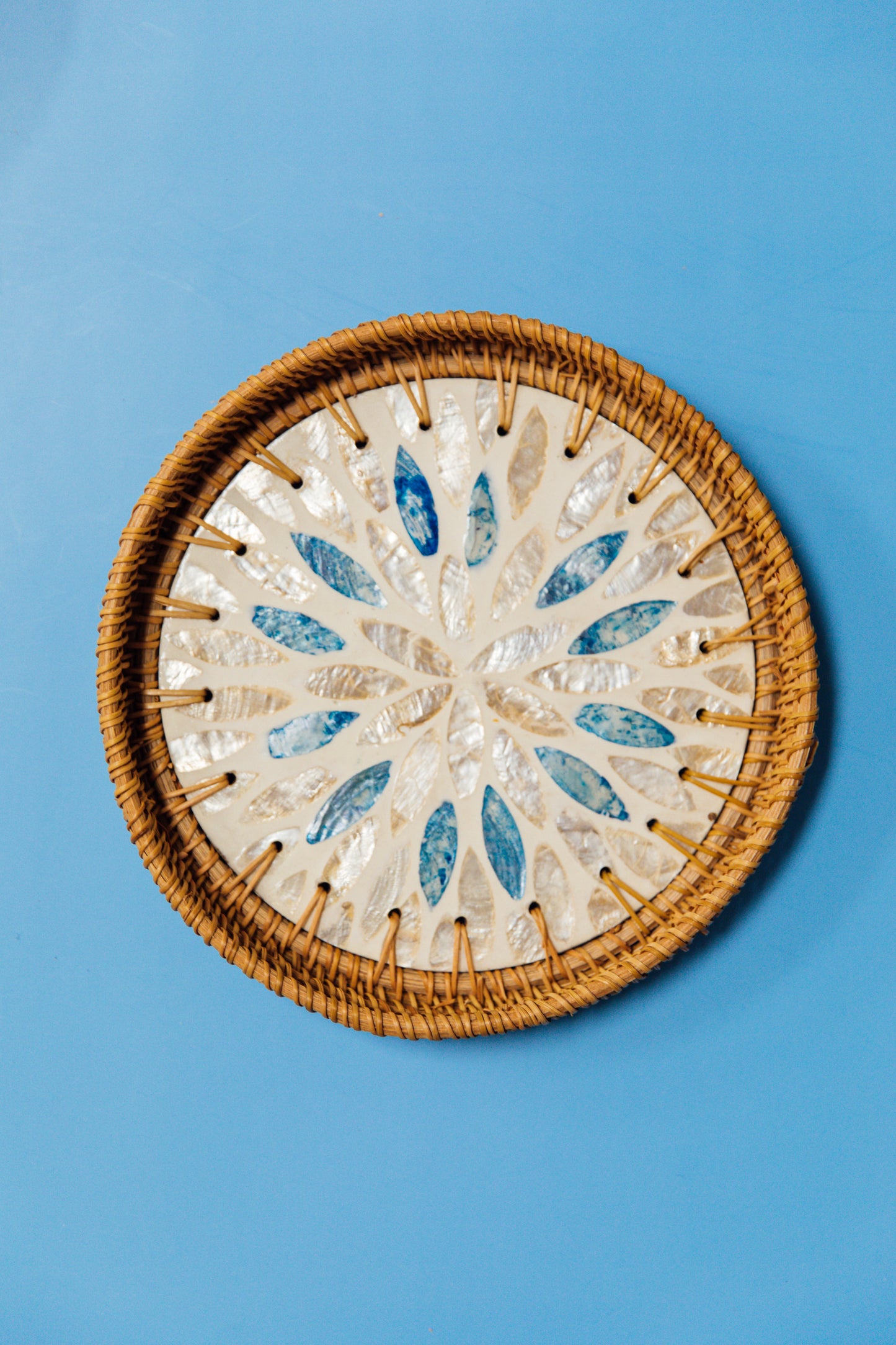 Wicker Small Circular Tray