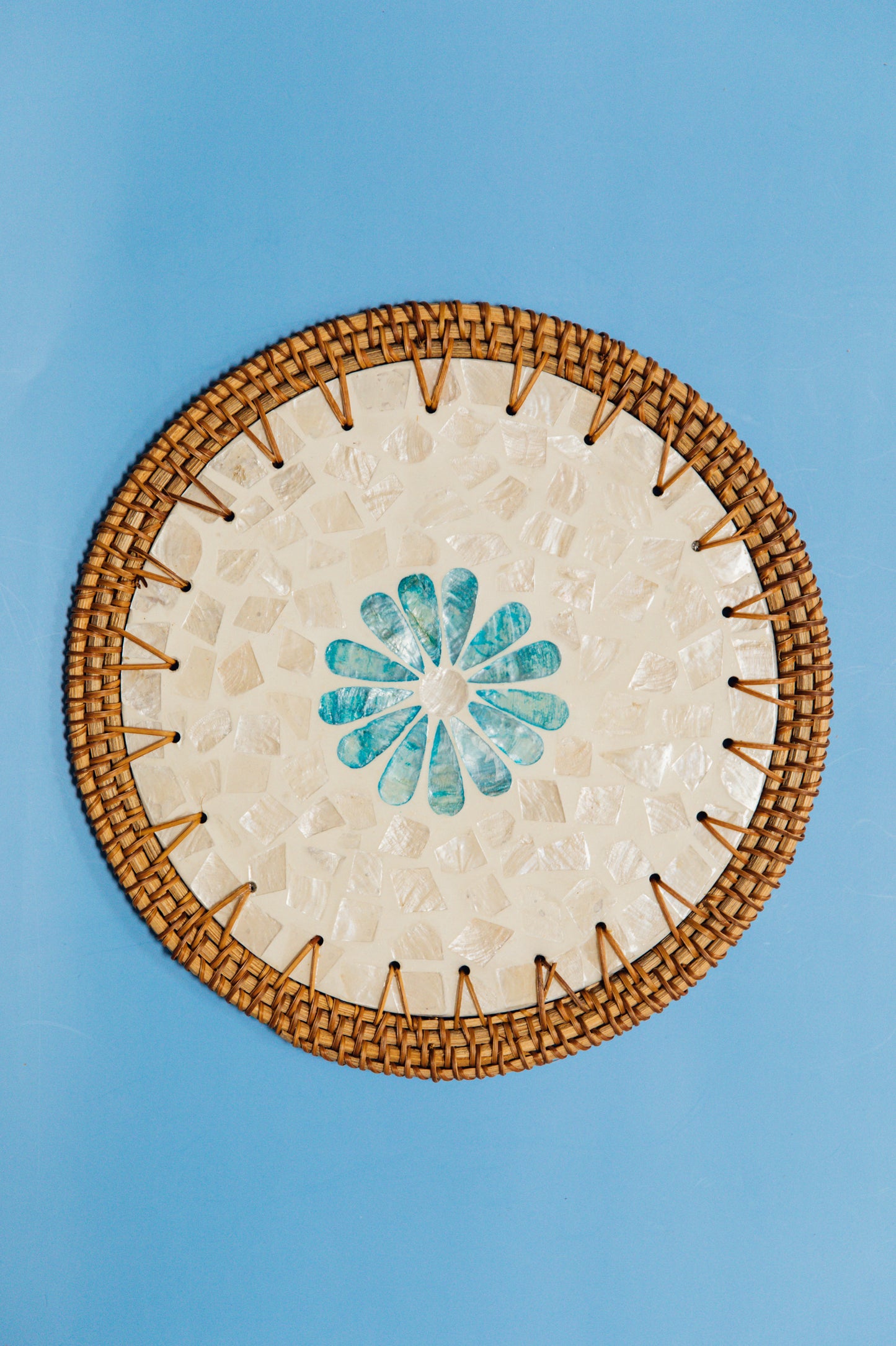 Mosaic and Wicker Trivet