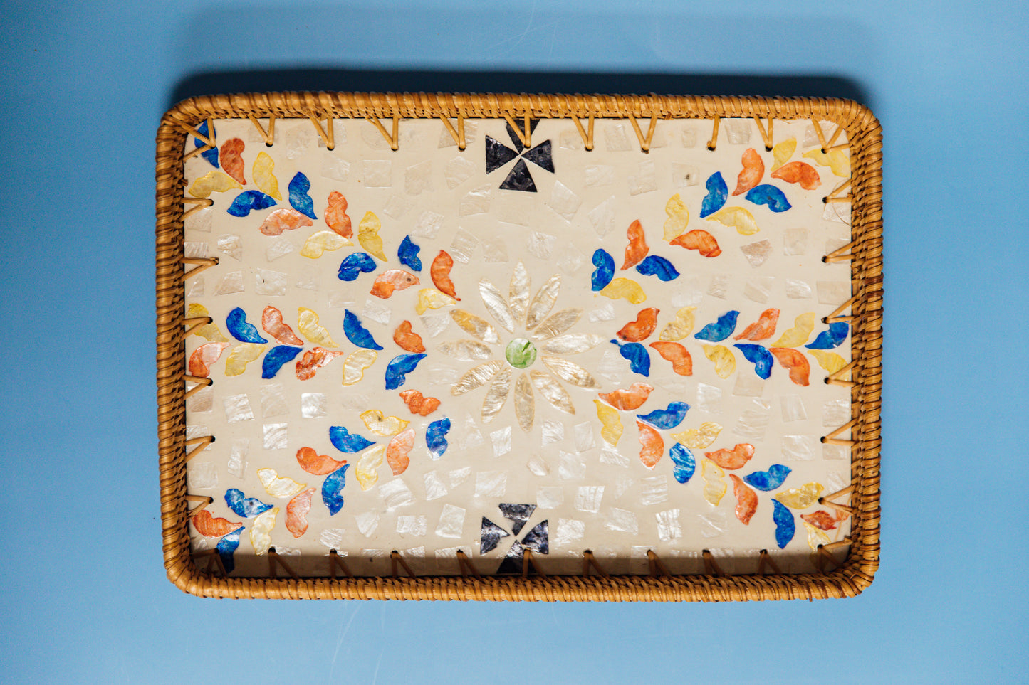 Wicker Rectangular Tray