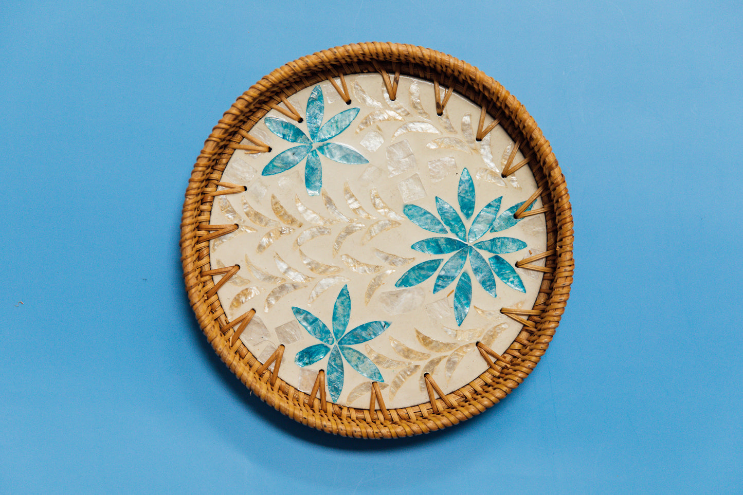 Wicker Medium Circular Tray