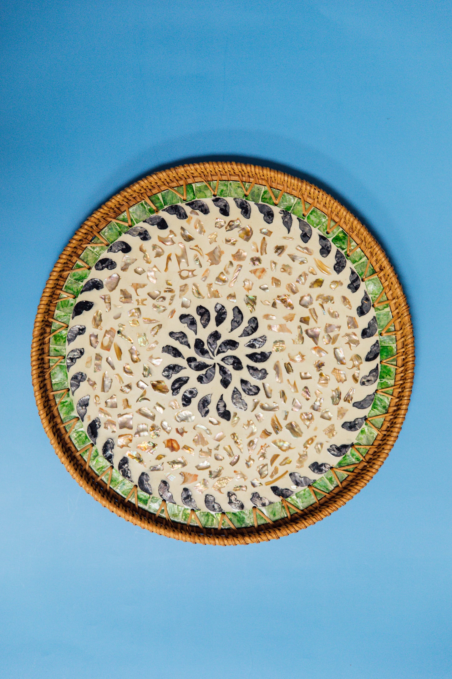 Wicker Extra Large Circular Tray