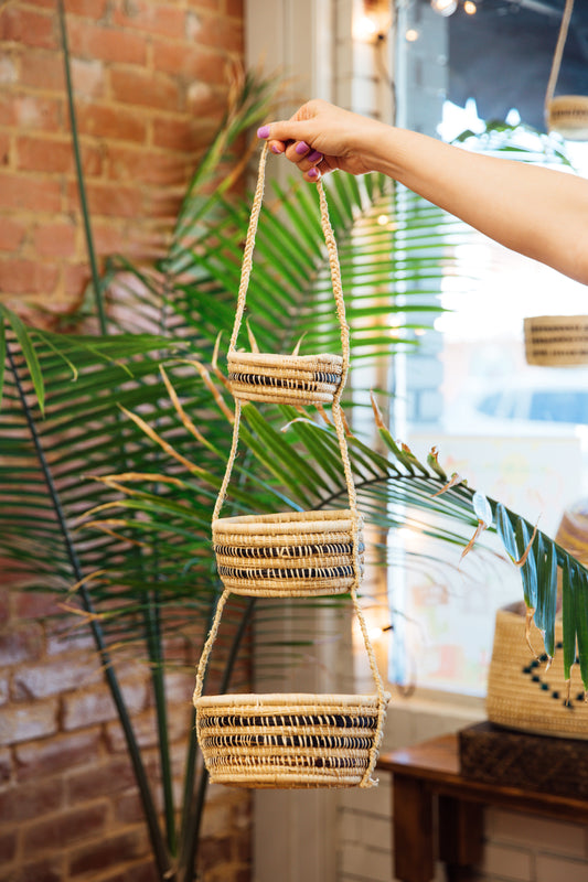 Ugandan 3-Tiered Basket