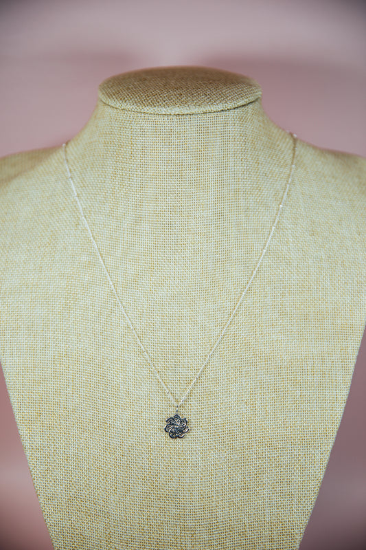 Lakshmi Flower Sterling Necklace