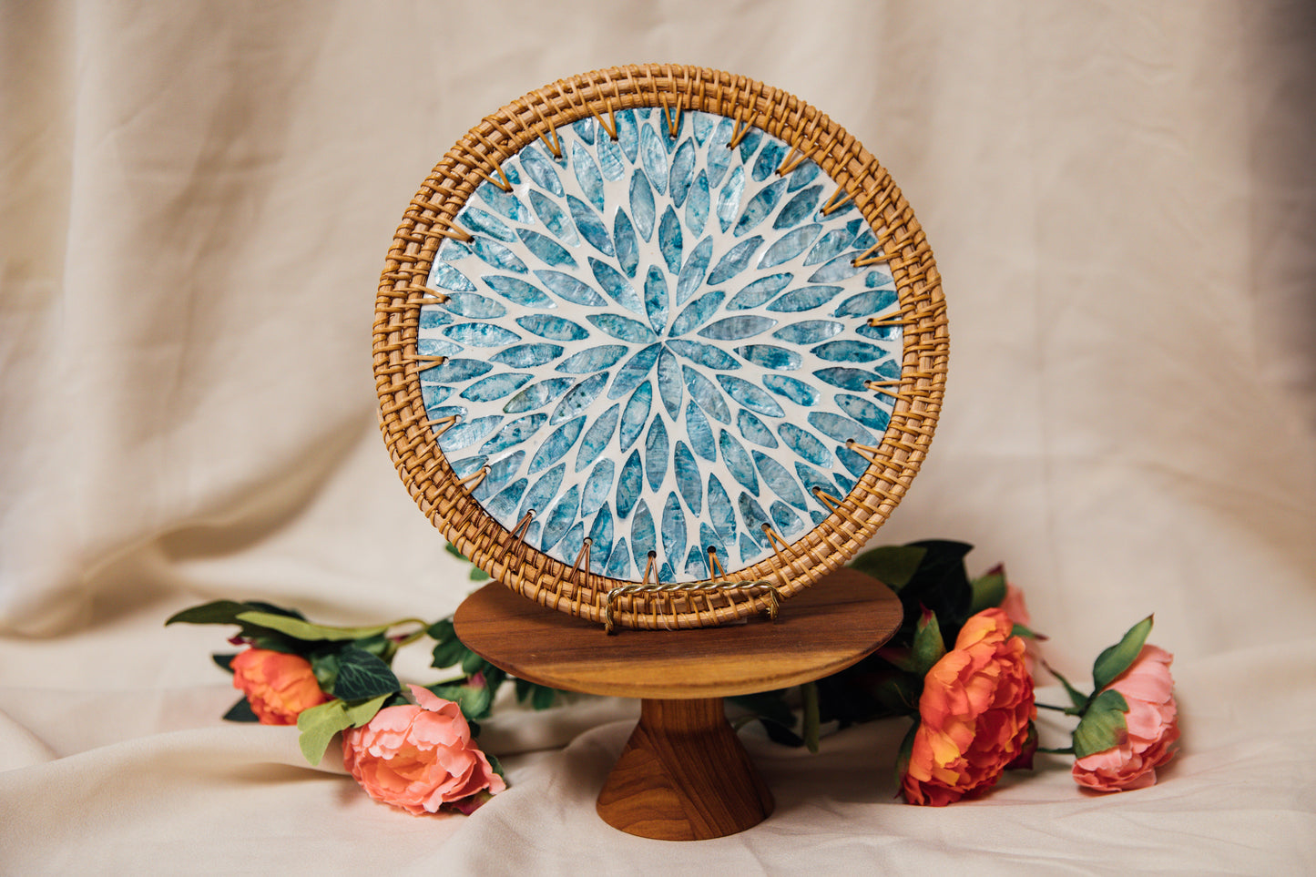 Mosaic and Wicker Trivet