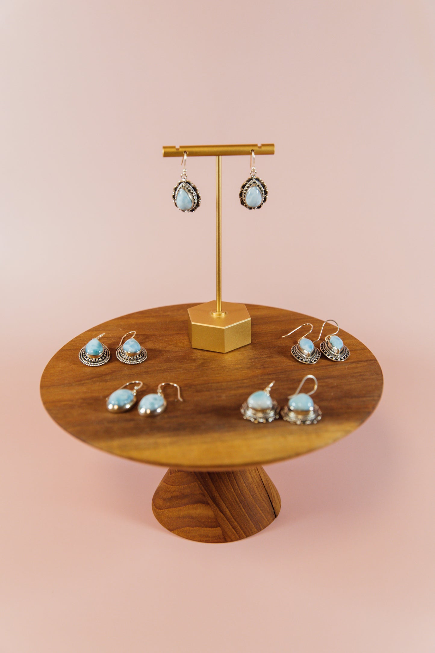 Larimar Pendant Earrings