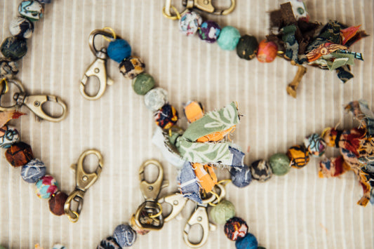 Patchwork Artisan Keychain