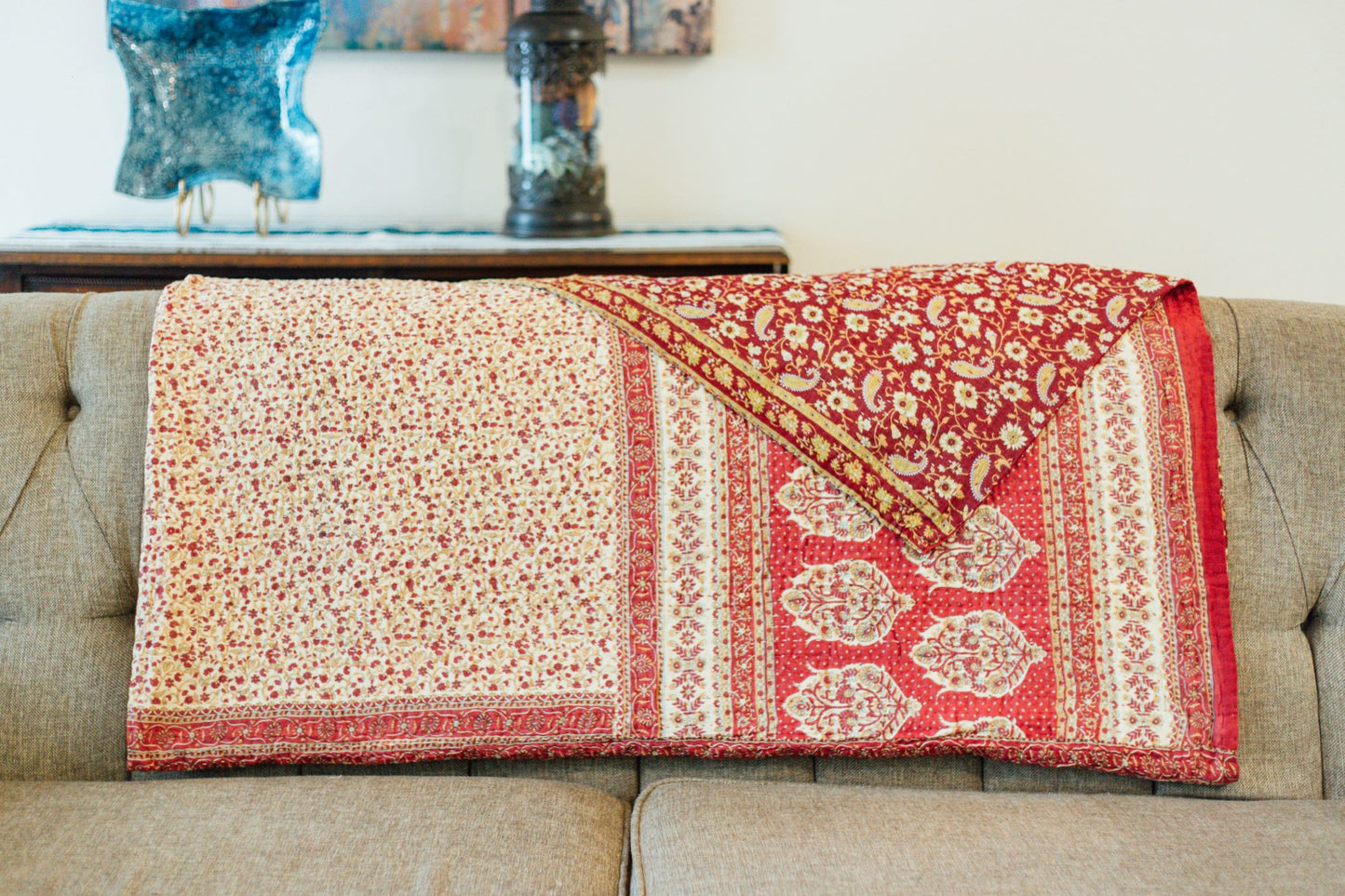 Kantha Twin XL/Full Blanket