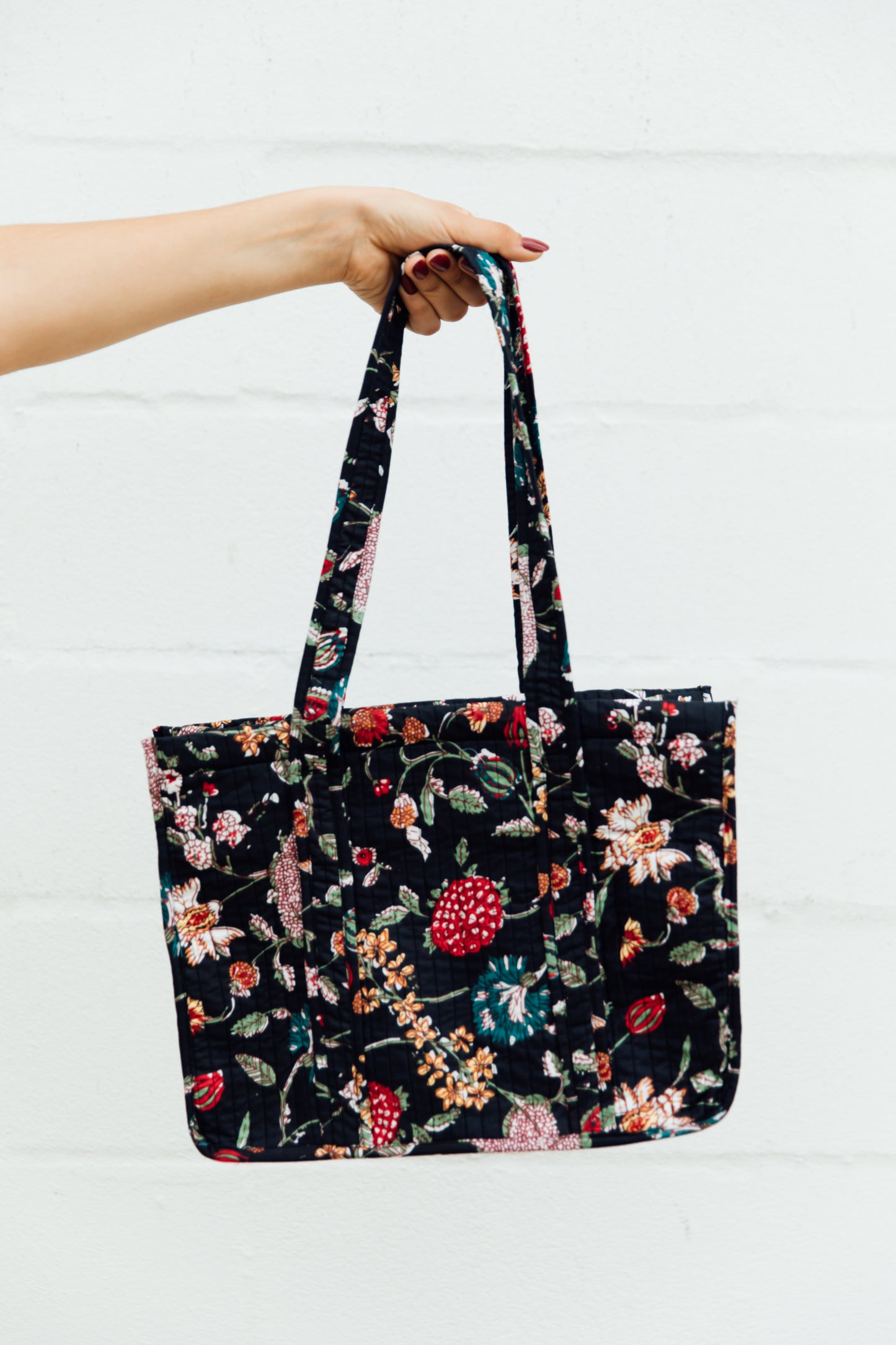 Quilted Indian Square Tote