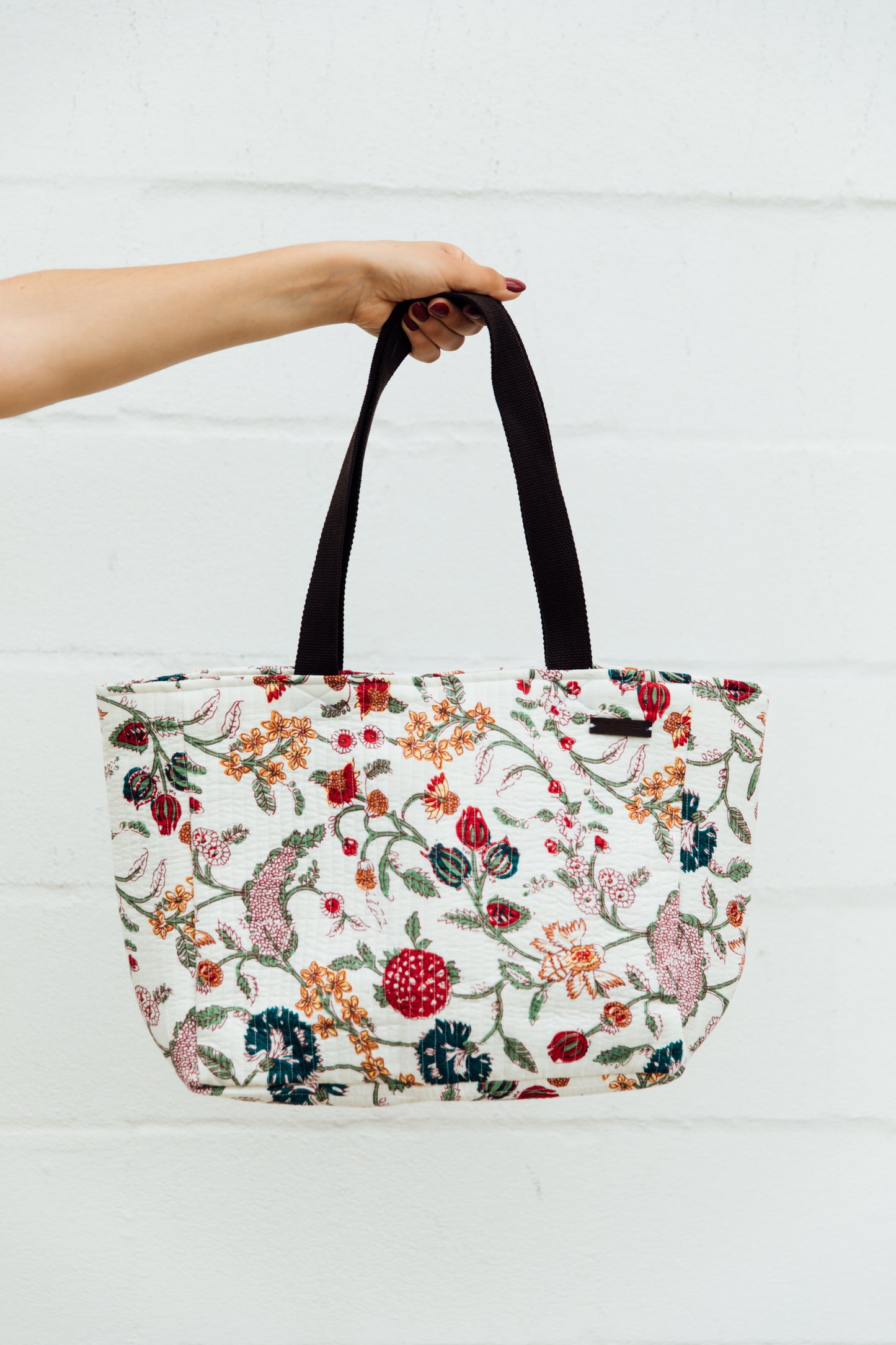 Quilted Indian Tote Bag