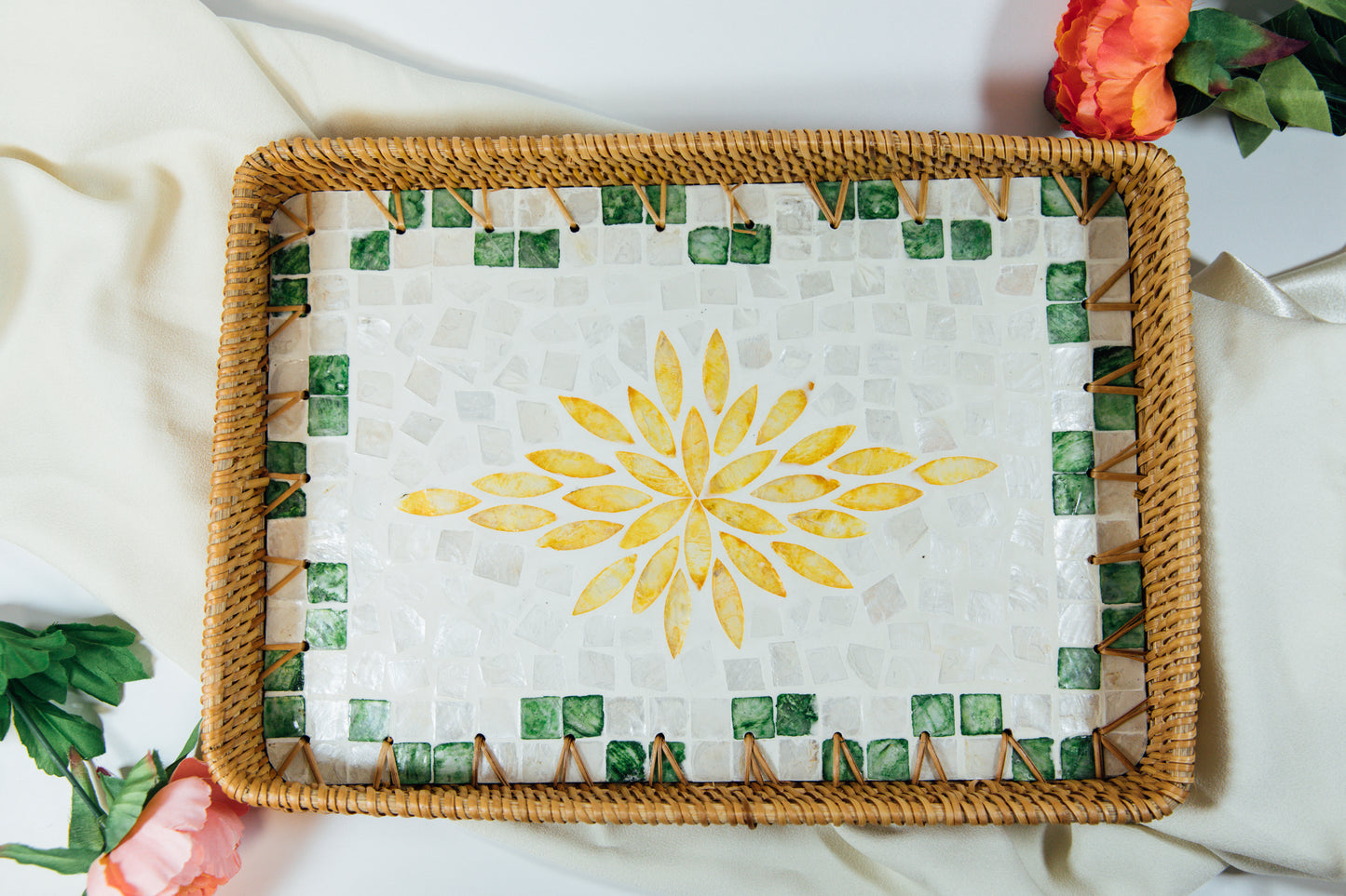 Wicker Rectangular Tray