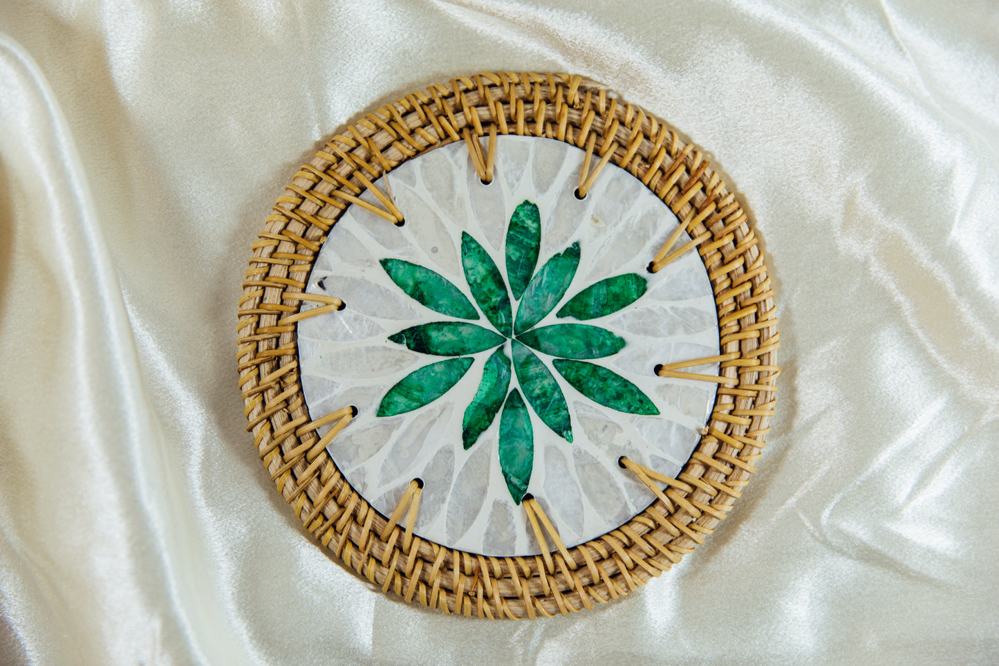 Mosaic and Wicker Trivet