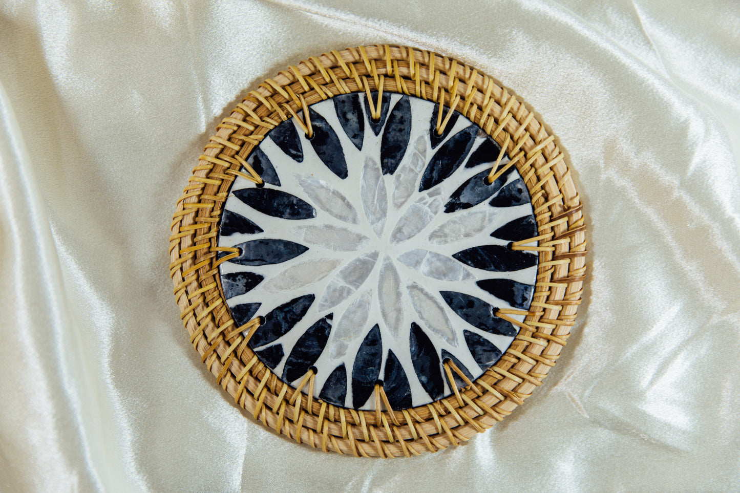 Mosaic and Wicker Trivet