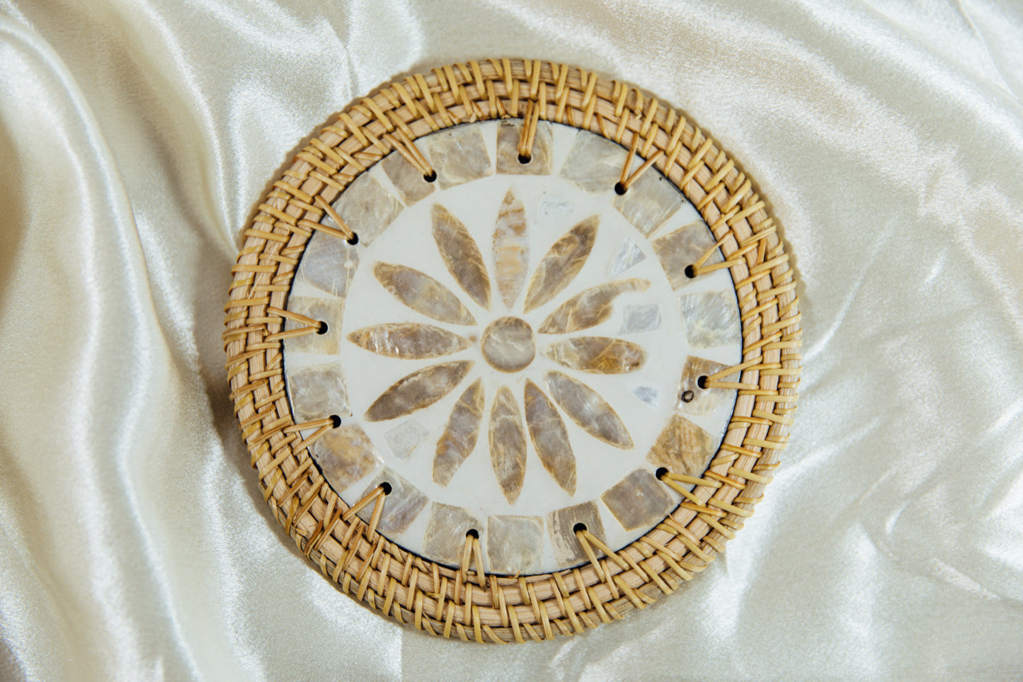Mosaic and Wicker Trivet