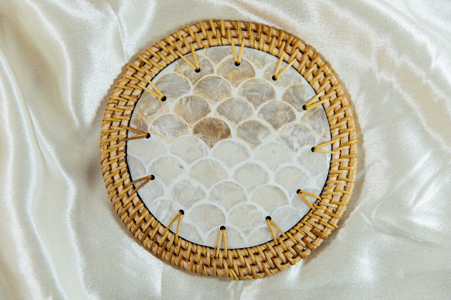 Mosaic and Wicker Trivet