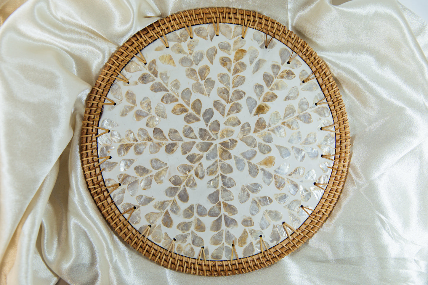 Mosaic and Wicker Trivet