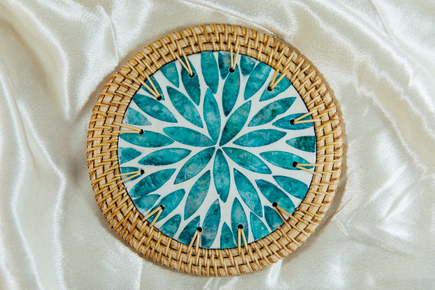 Mosaic and Wicker Trivet