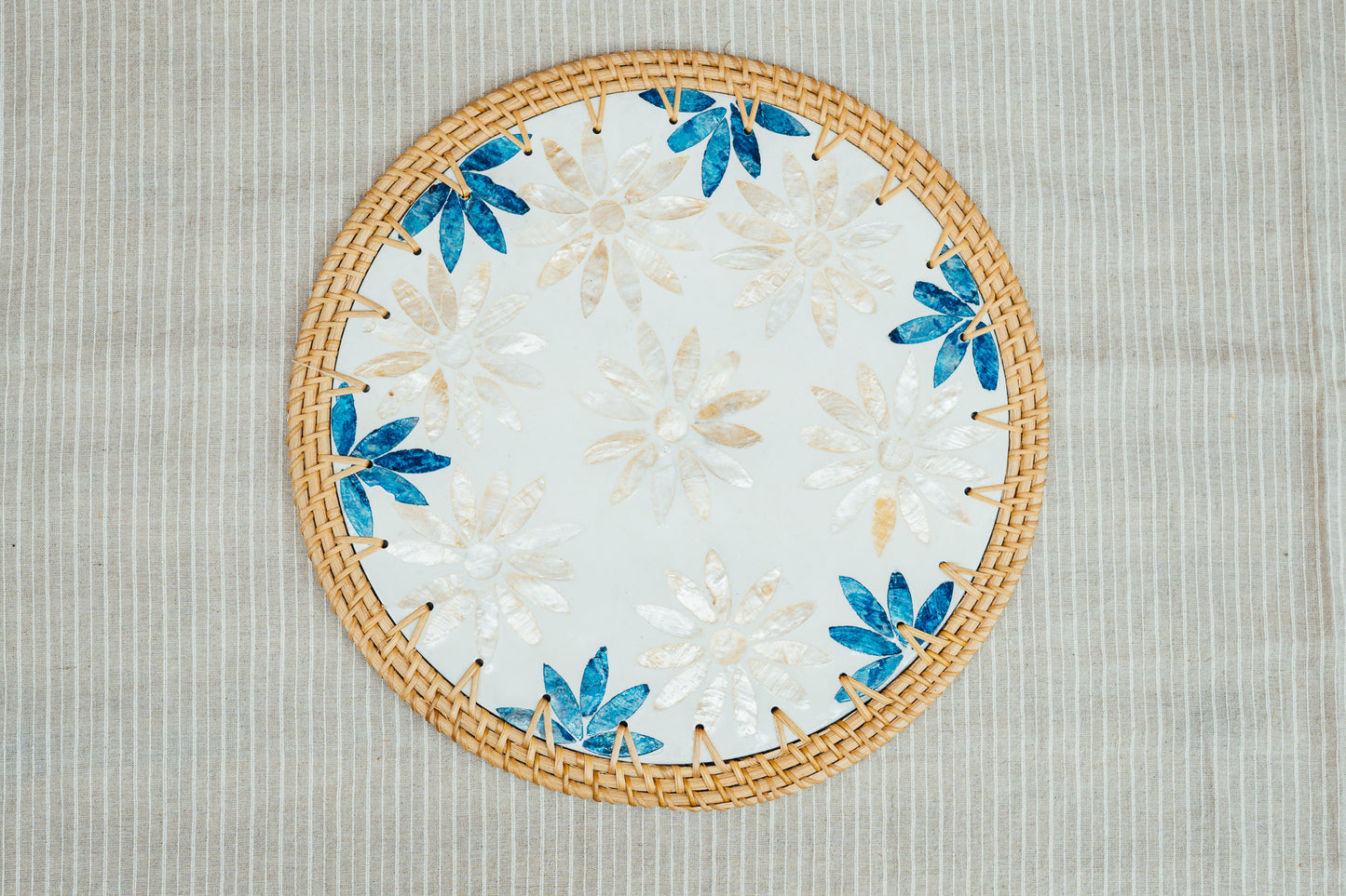Mosaic and Wicker Trivet