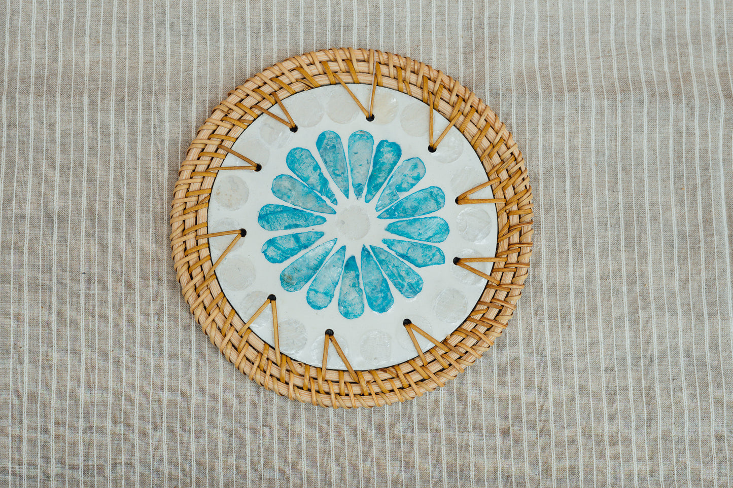 Mosaic and Wicker Trivet
