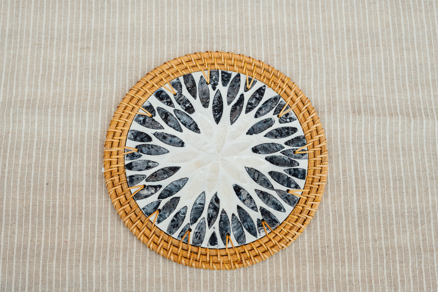 Mosaic and Wicker Trivet
