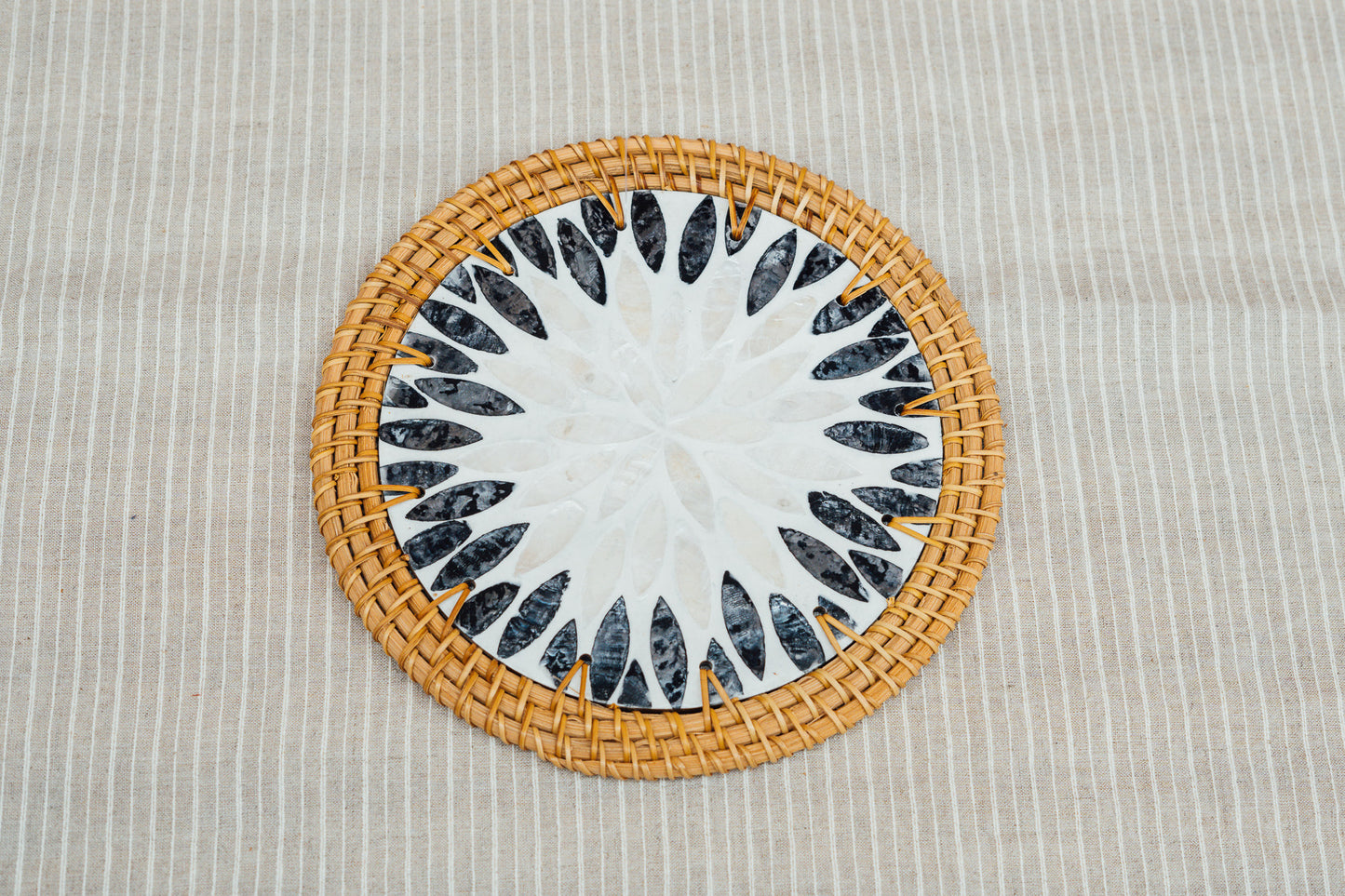 Mosaic and Wicker Trivet