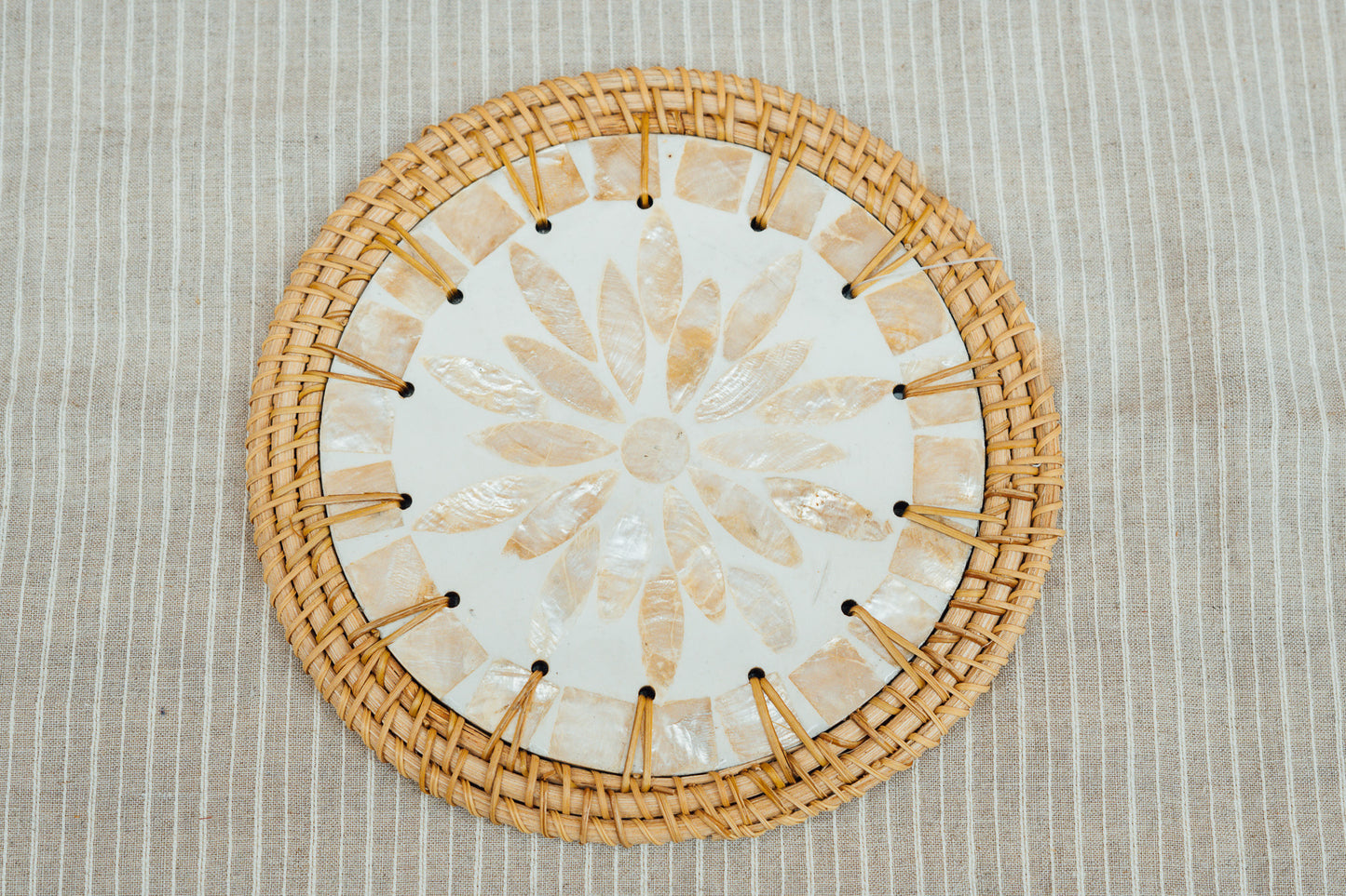 Mosaic and Wicker Trivet