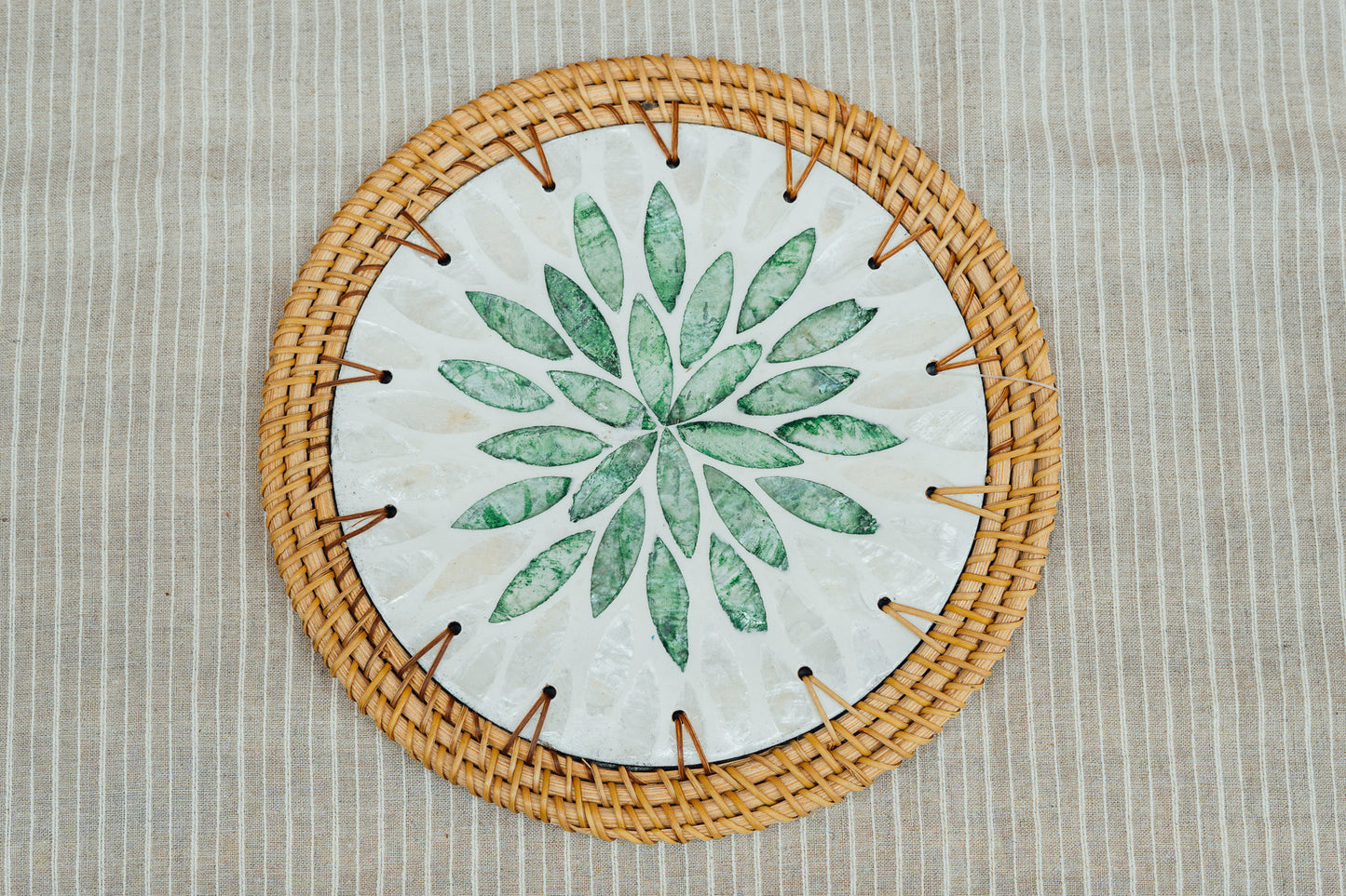 Mosaic and Wicker Trivet