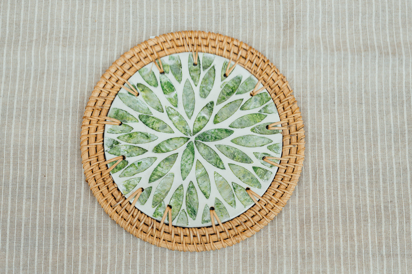 Mosaic and Wicker Trivet