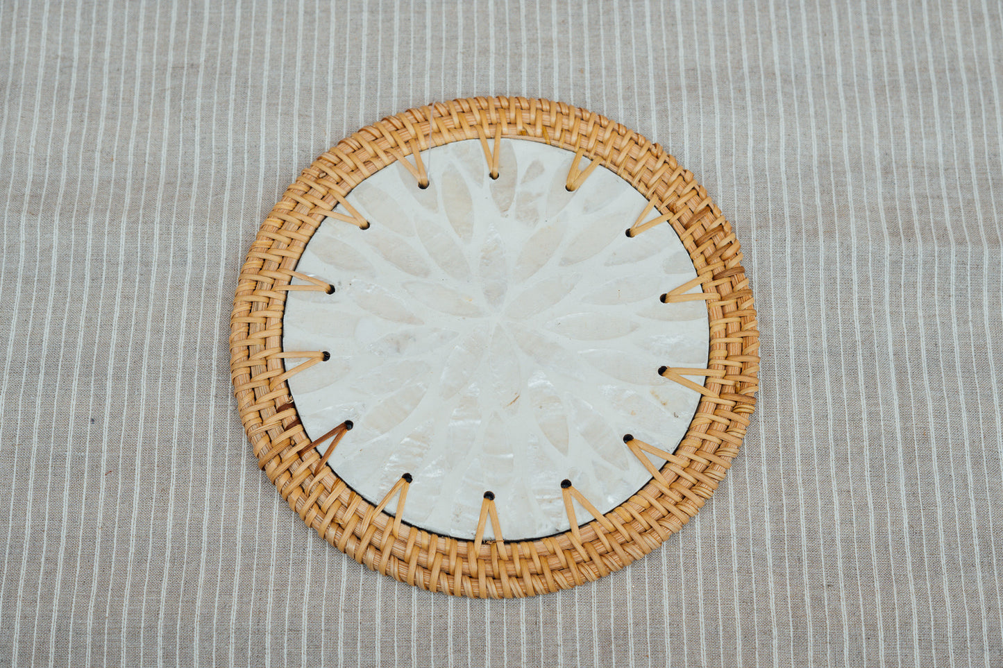 Mosaic and Wicker Trivet