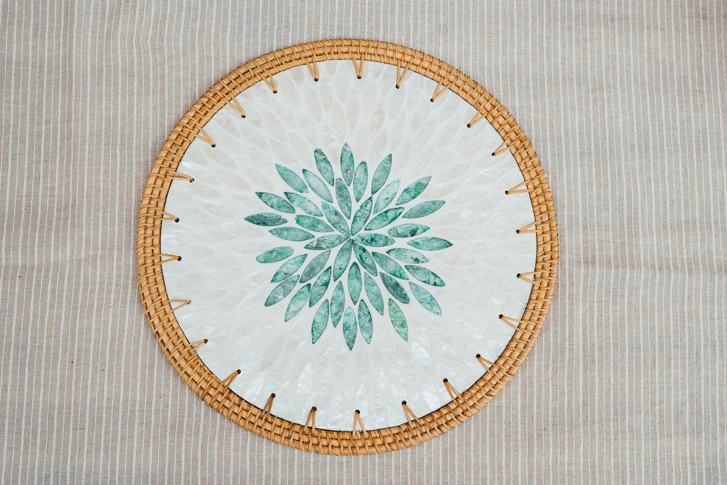 Mosaic and Wicker Trivet