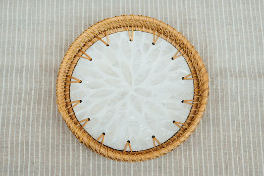 Wicker Small Circular Tray