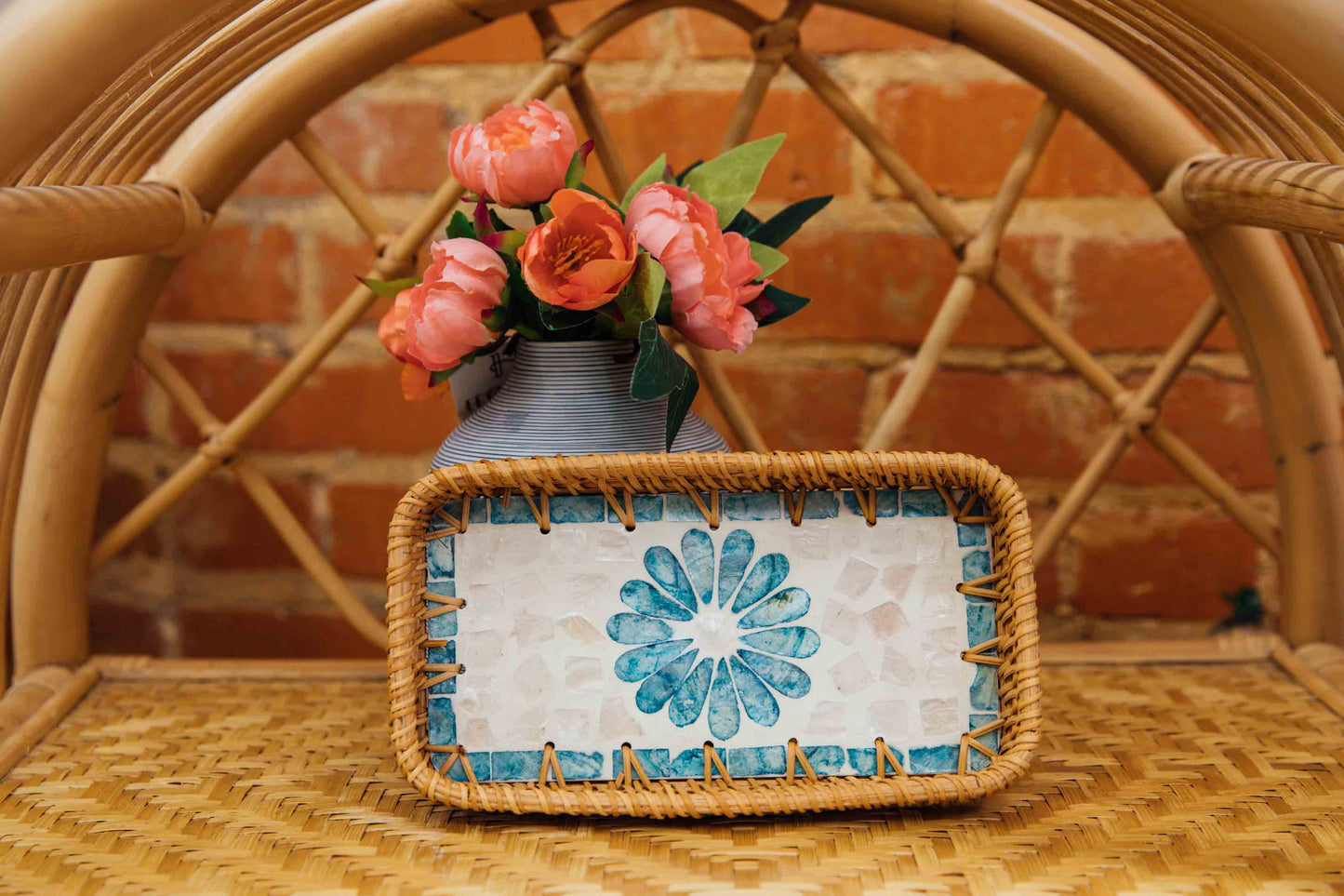 Wicker Rectangular Tray