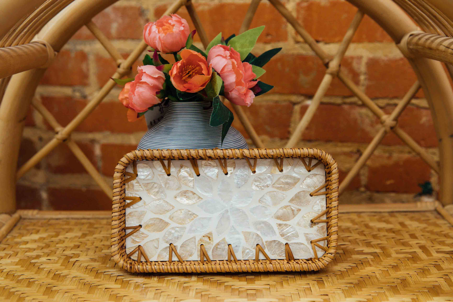 Wicker Rectangular Tray