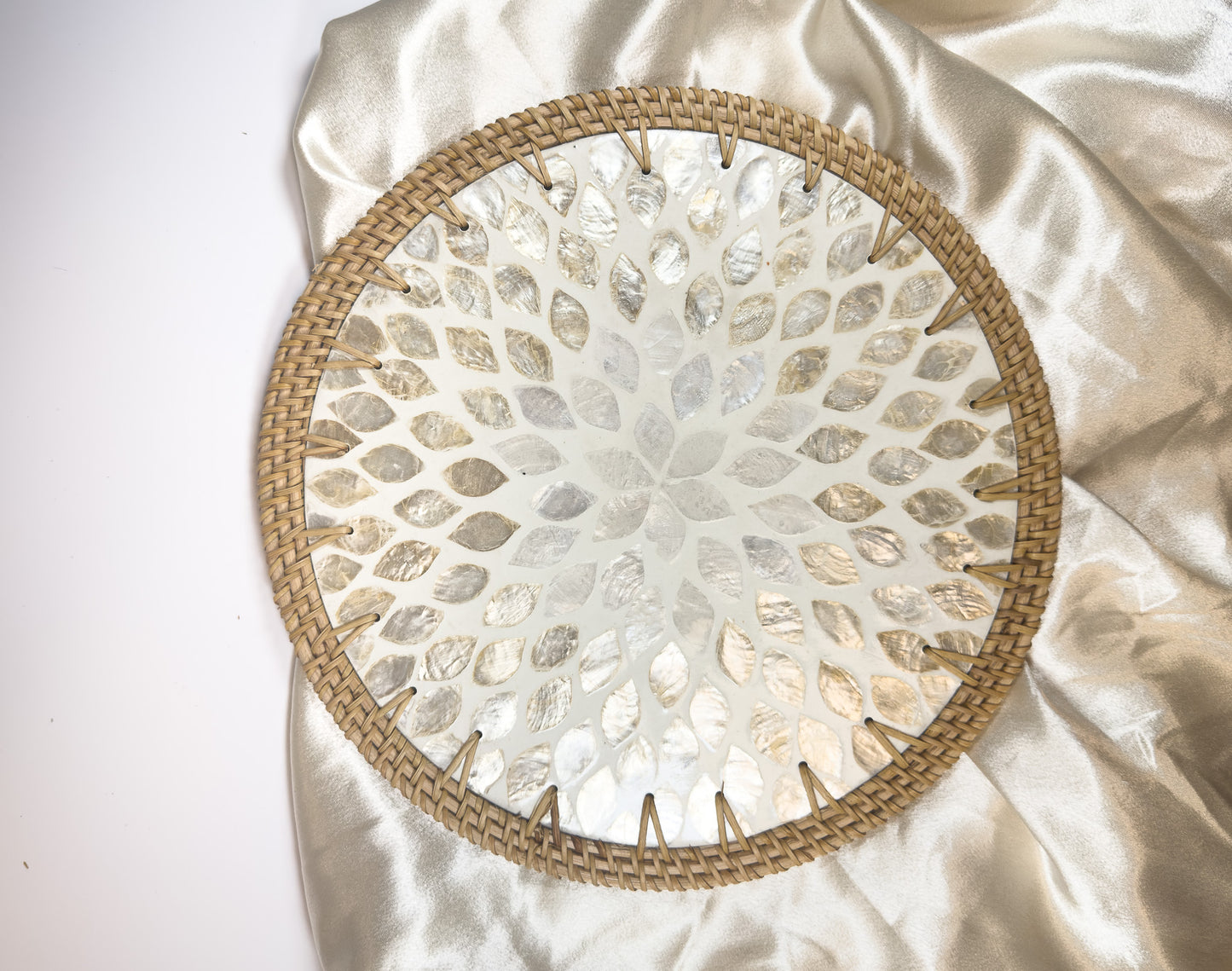 Mosaic and Wicker Trivet