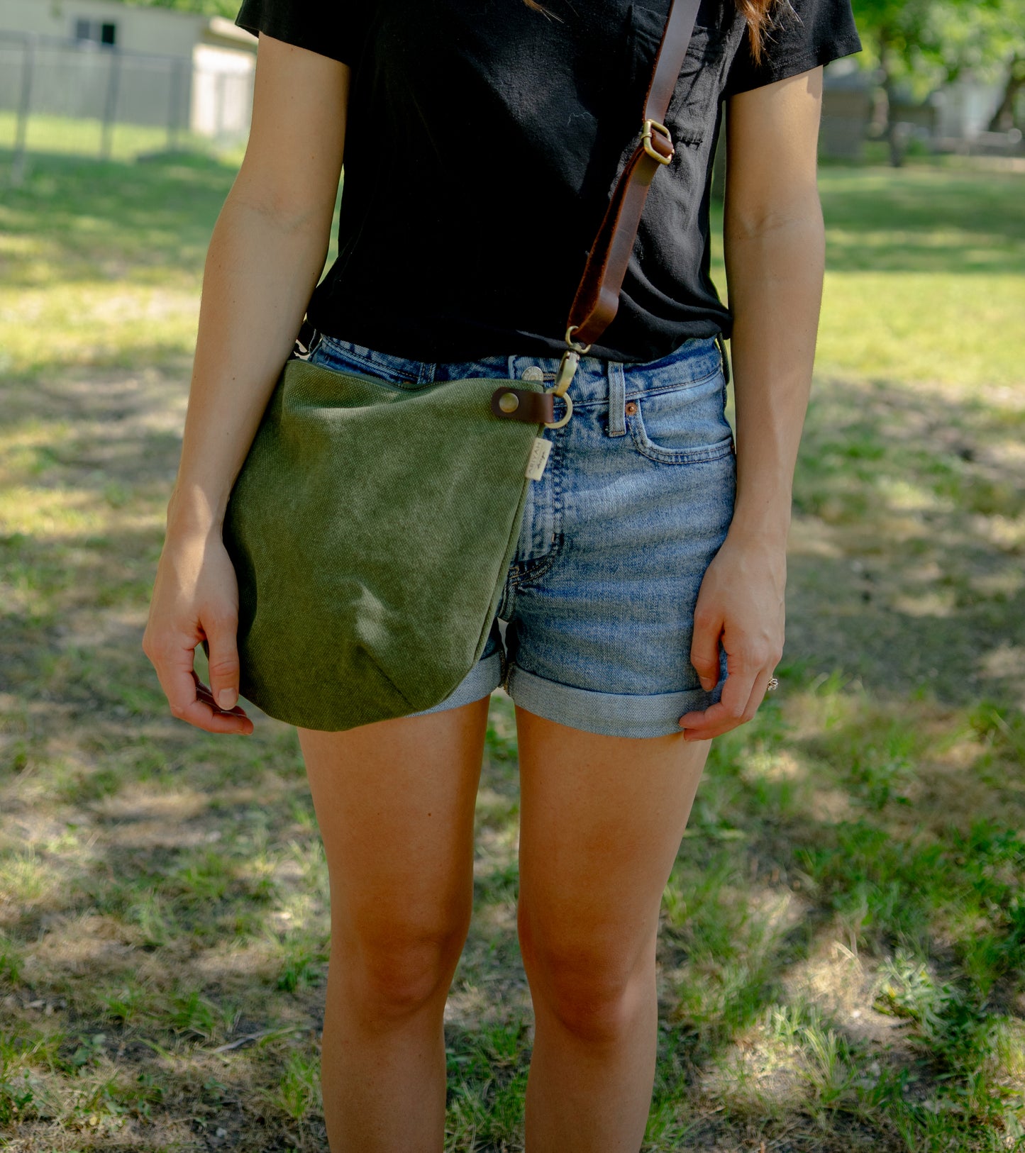 Thai Crossbody Bag with Leather Strap