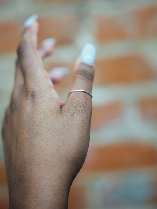 Geometric Silver Ring