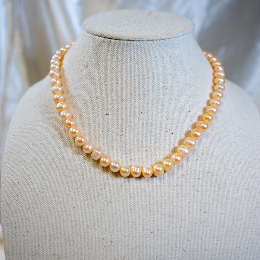 Peach Pearl Necklace