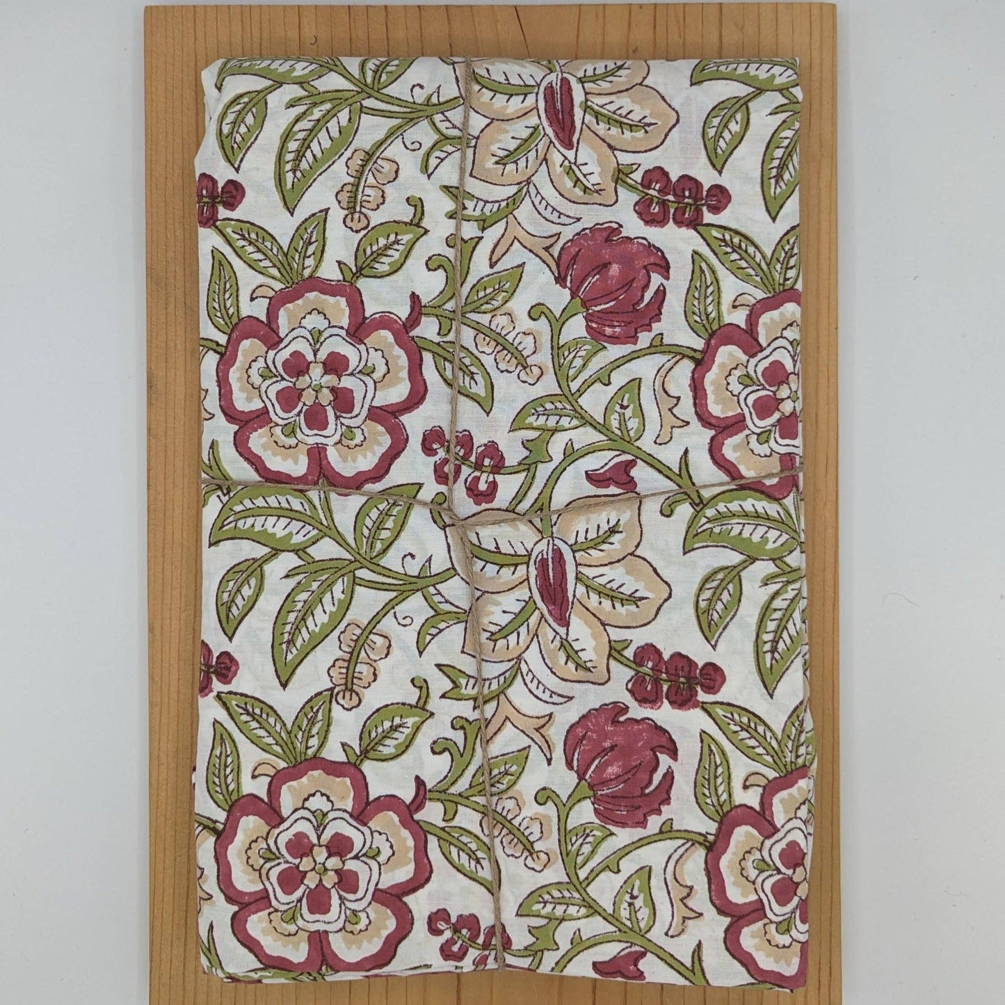 Red & Green Floral Holiday Tablecloth