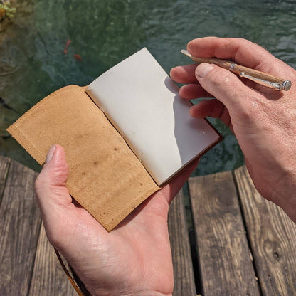 Buffalo Leather Fishbone Journal