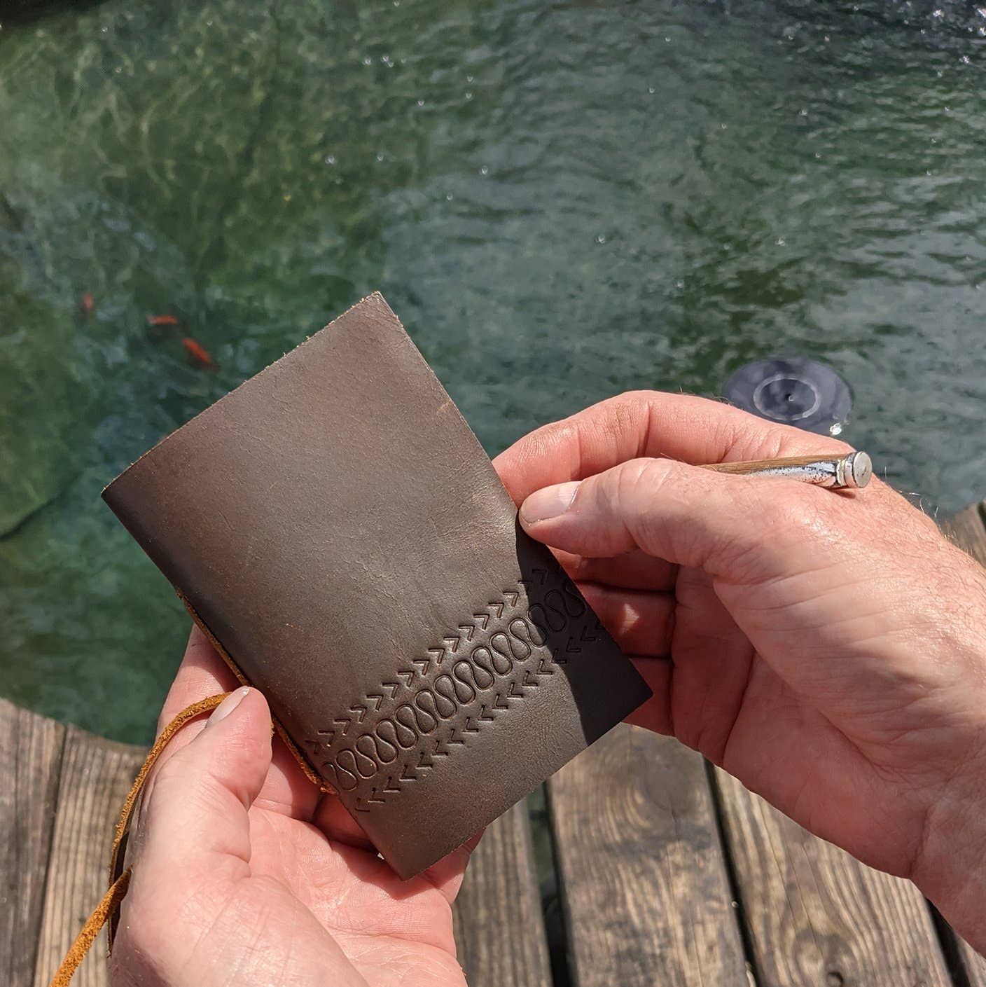 Buffalo Leather Fishbone Journal