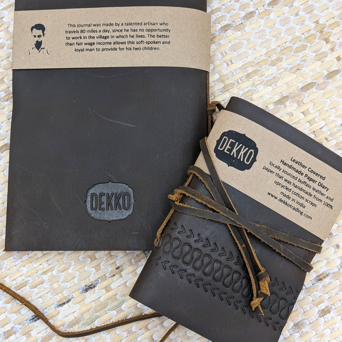 Buffalo Leather Fishbone Journal