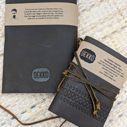 Buffalo Leather Fishbone Journal