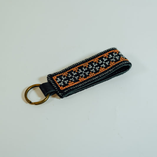 Tribal Leather Keychain