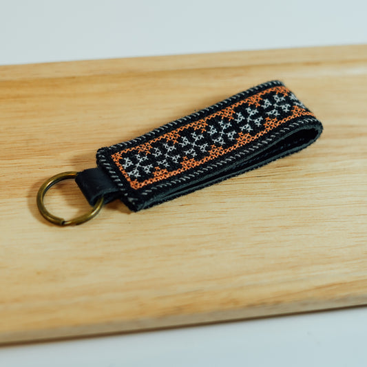 Tribal Leather Keychain