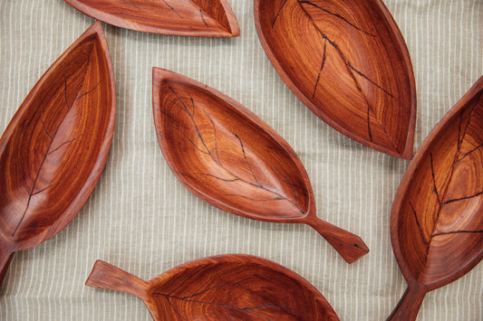 Amazonian Wood Leaf Tray (Consignment)