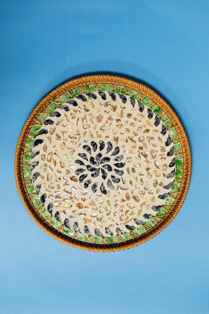 Wicker Extra Large Circular Tray