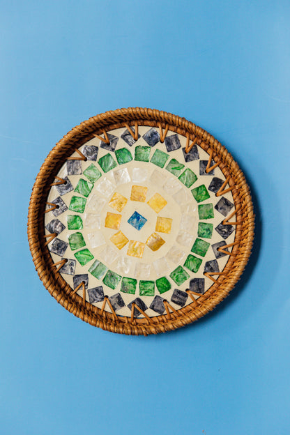 Wicker Medium Circular Tray