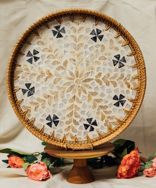 Wicker Extra Large Circular Tray