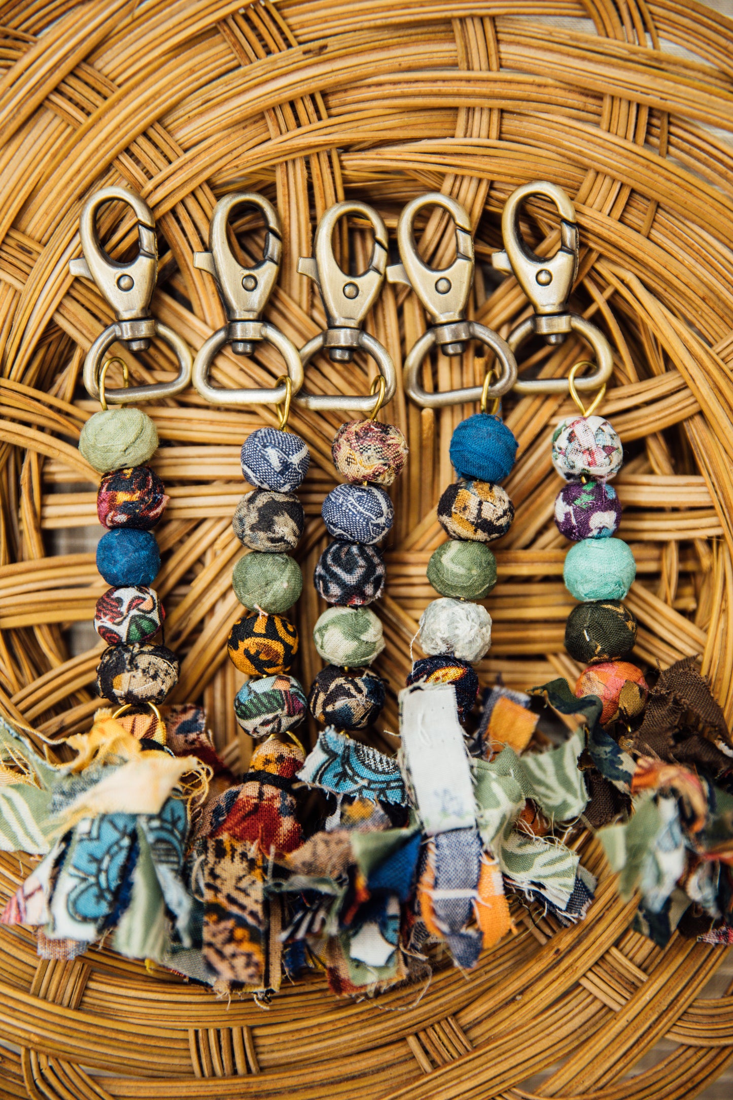 Patchwork Artisan Keychain