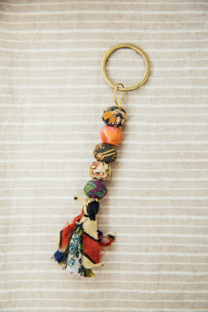 Patchwork Artisan Keychain